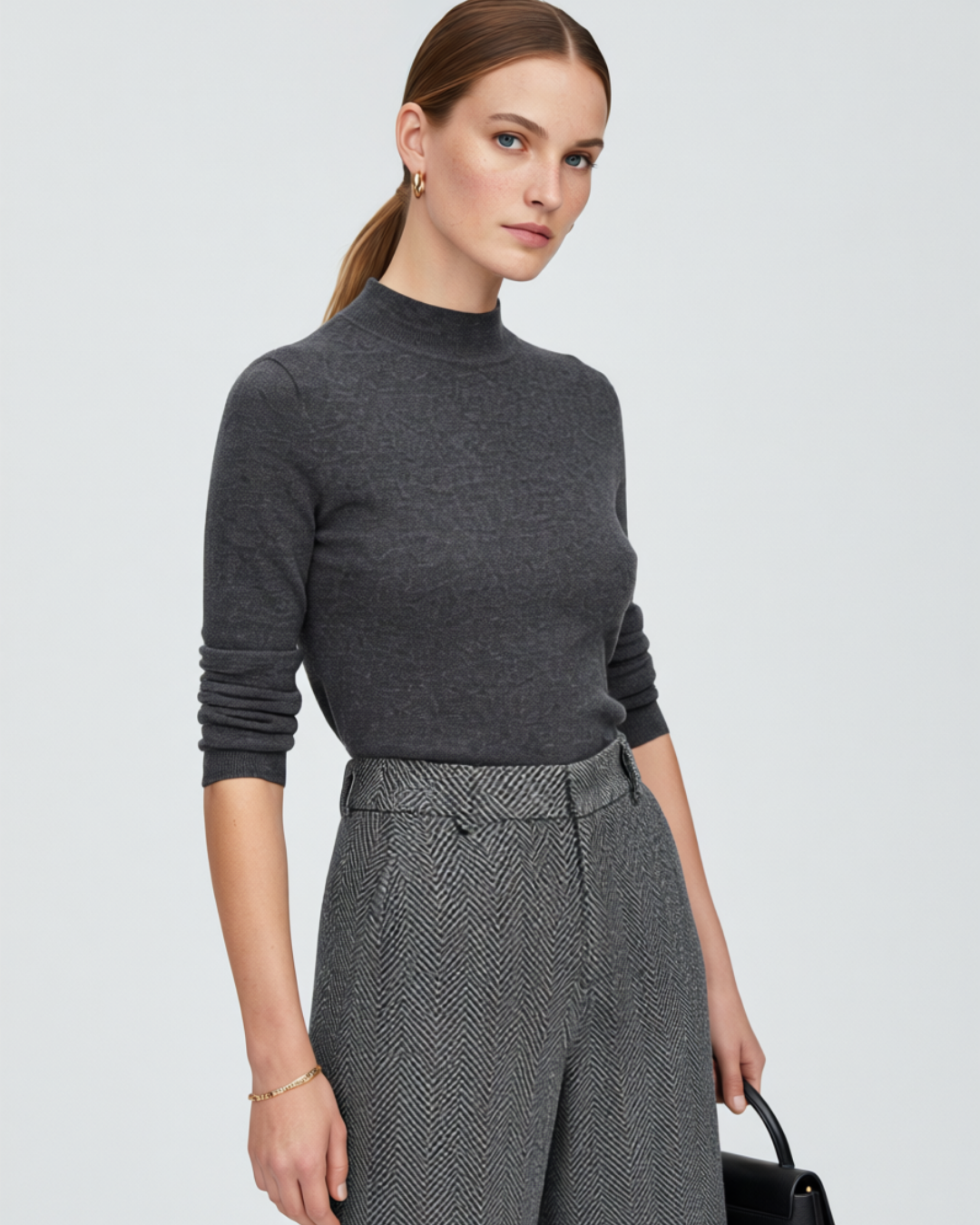 Women's High-Waisted Wide Leg Trousers – Elegant Straight-Leg Pants