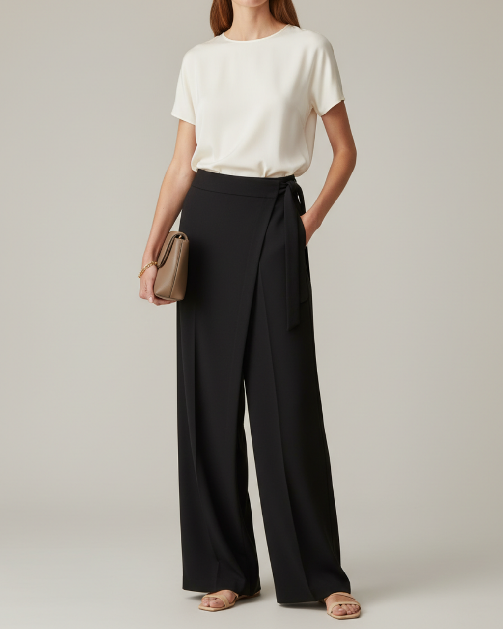Women's Linen Wide Leg Trousers – High Waist Relaxed Fit Pants