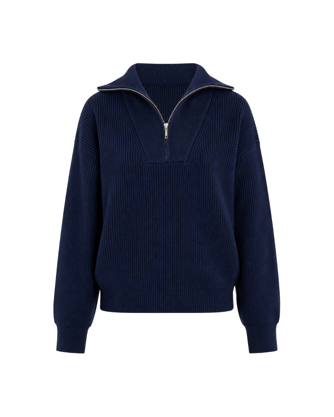 Women's Polyester Knit Pullover Sweater – Relaxed Loose Fit Top