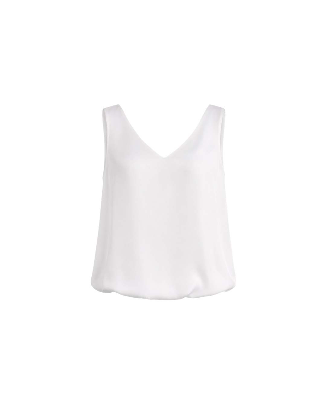 Women's V-Neck Satin Camisole Top – Elegant Sleeveless Summer Blouse