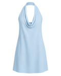 Women's Satin Cowl Neck Mini Dress – Elegant Sleeveless Slip Dress