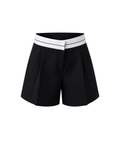 Women's High-Waisted Black Shorts – Polyester Urban Style Shorts