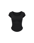 Women's Quick-Dry Workout Top – Breathable Nylon Yoga Shirt