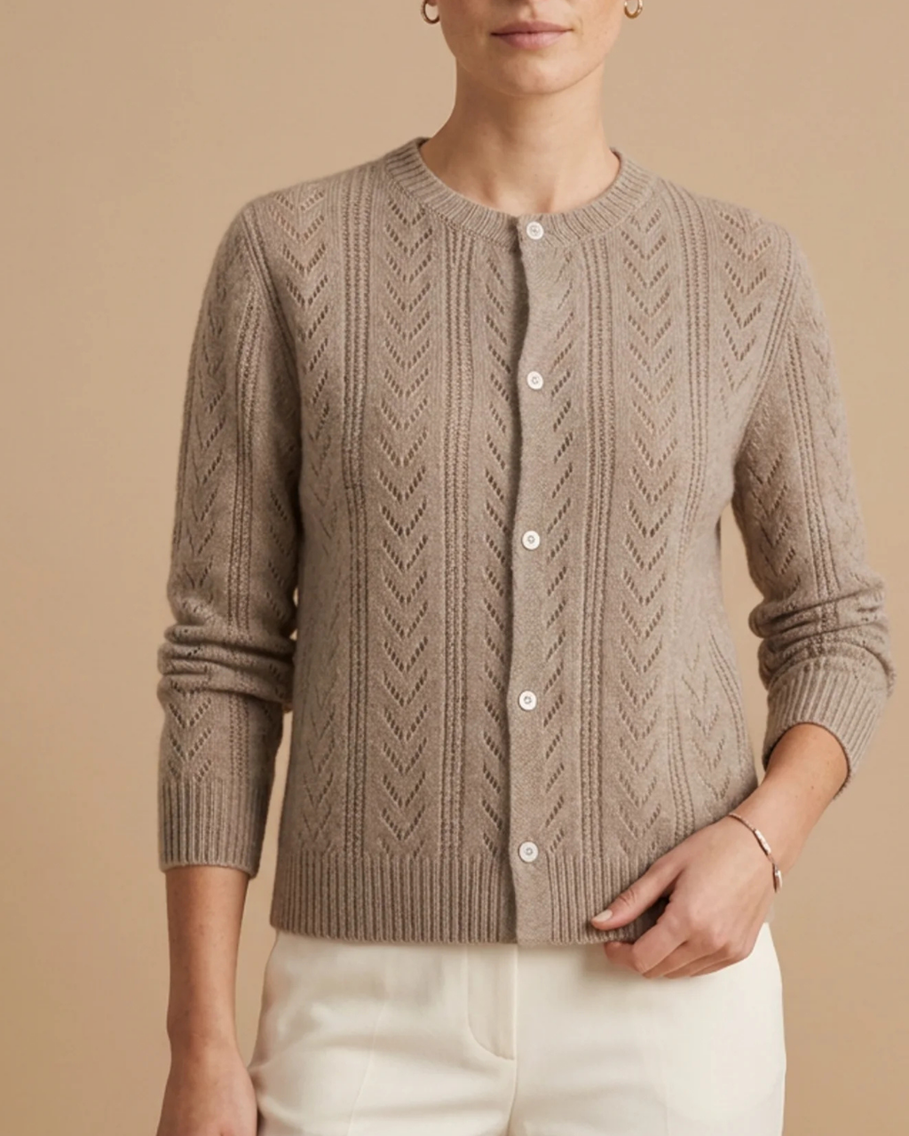 Women's Striped Cotton Button-Up Shirt – Long Sleeve Casual Blouse