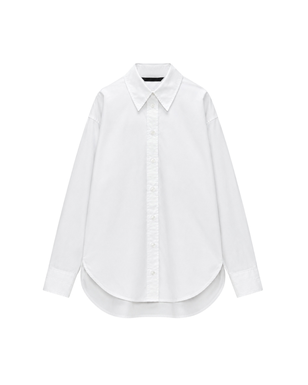 Women's Long Sleeve Poplin Shirt – Cotton Polyester Loose Button-Up Blouse