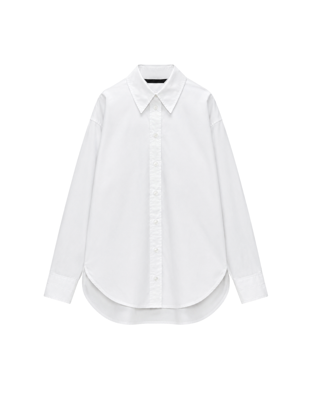 Women's Long Sleeve Poplin Shirt – Cotton Polyester Loose Button-Up Blouse