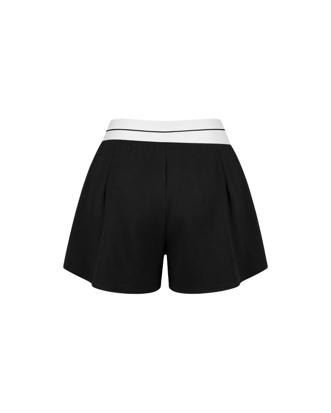 Women's High-Waisted Black Shorts – Polyester Urban Style Shorts