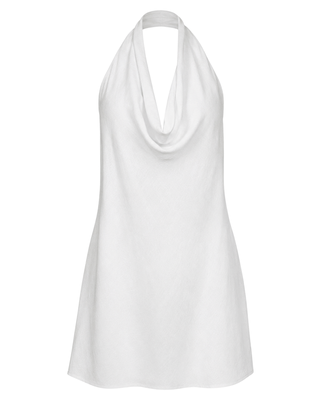 Women's Satin Cowl Neck Mini Dress – Elegant Sleeveless Slip Dress
