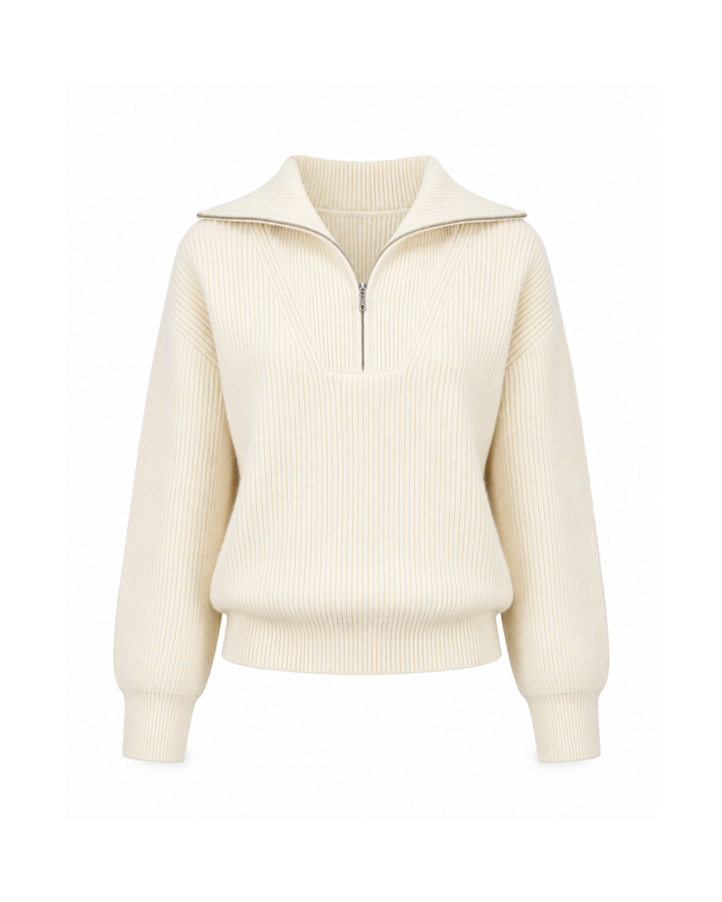 Women's Polyester Knit Pullover Sweater – Relaxed Loose Fit Top
