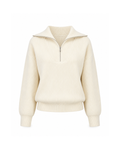 Women's Polyester Knit Pullover Sweater – Relaxed Loose Fit Top