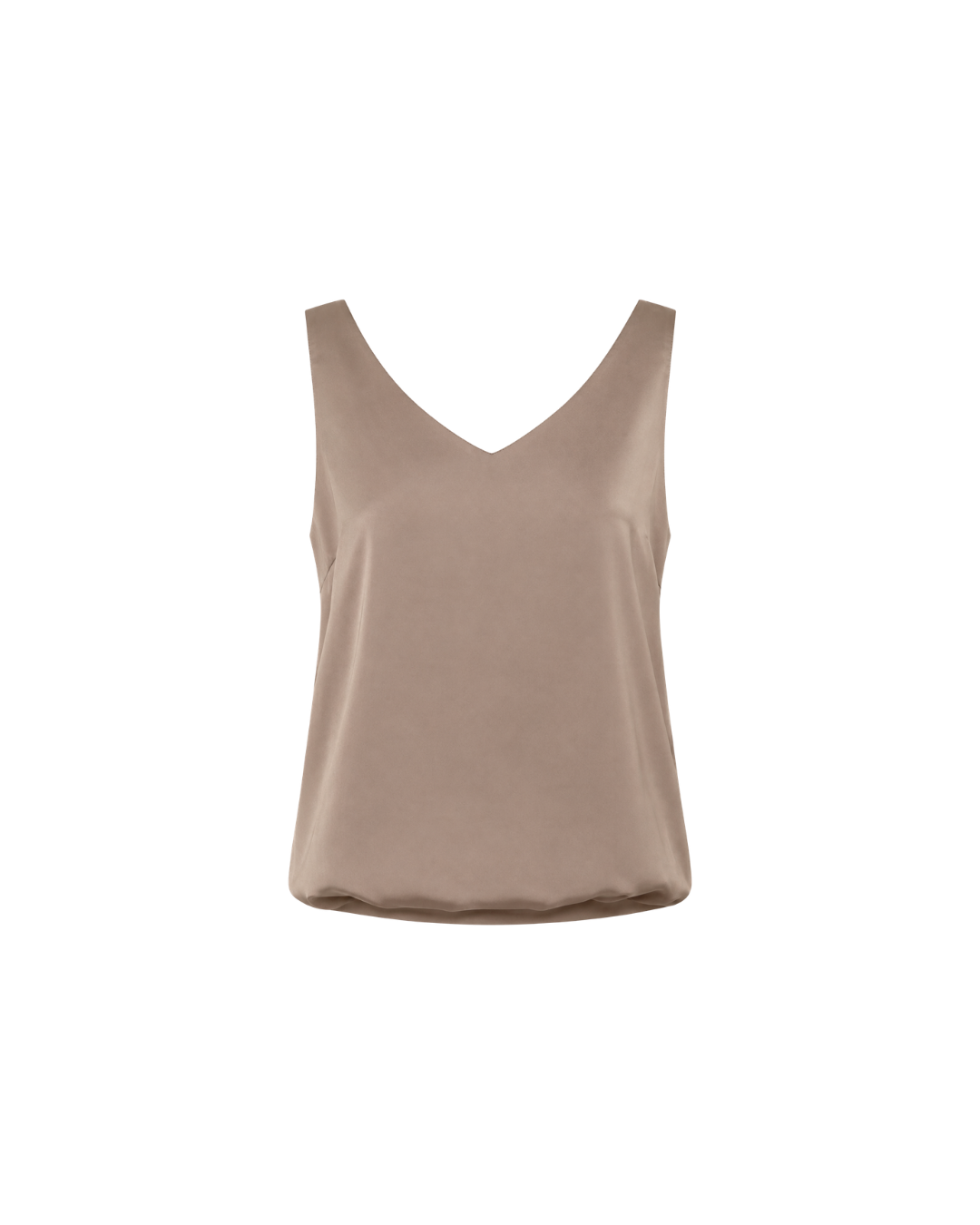 Women's V-Neck Satin Camisole Top – Elegant Sleeveless Summer Blouse