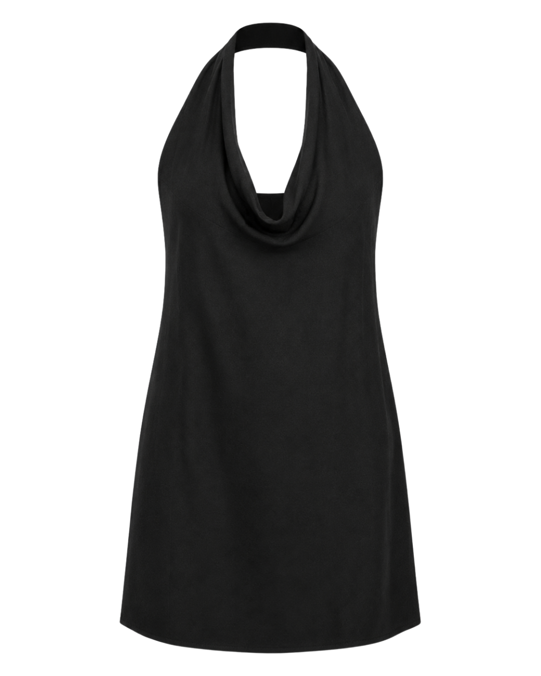 Women's Satin Cowl Neck Mini Dress – Elegant Sleeveless Slip Dress