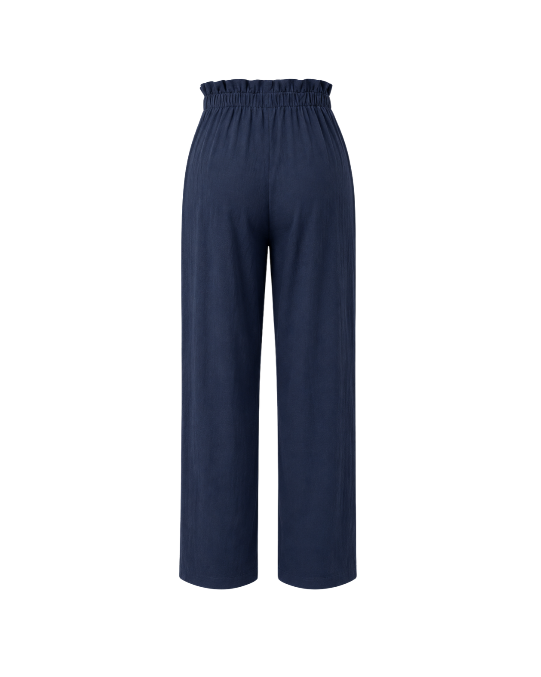 Women's Cotton Linen High-Waisted Trousers – Straight Leg Casual Pants