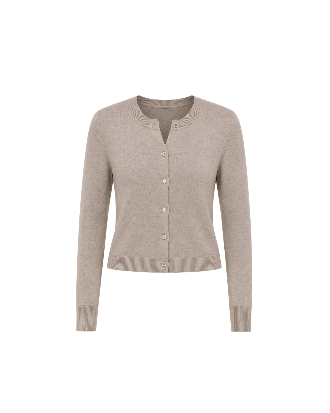 Women's Viscose Knit Cardigan Top – Slim Fit Long Sleeve Shirt