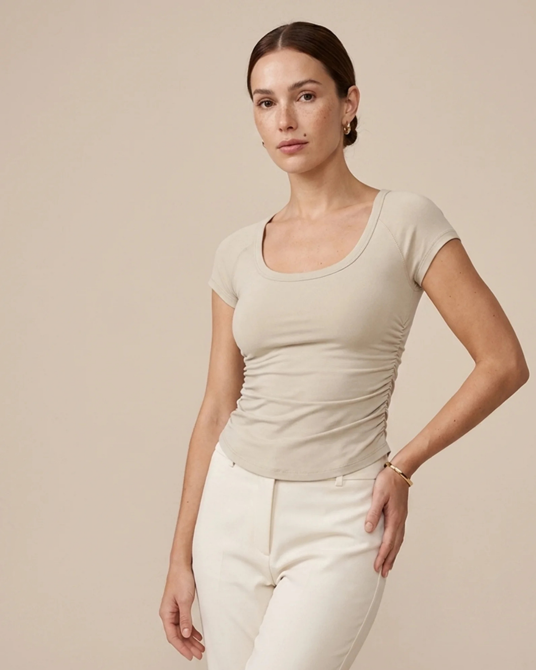 Women's Quick-Dry Workout Top – Breathable Nylon Yoga Shirt