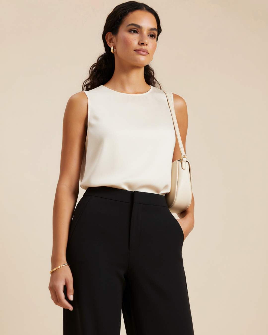 Women's High-Waisted Wide Leg Trousers – Elegant Straight-Leg Pants
