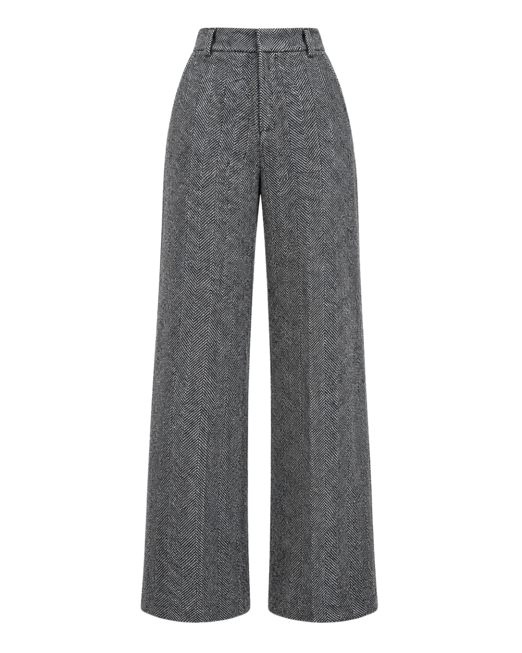 Women's High-Waisted Wide Leg Trousers – Elegant Straight-Leg Pants