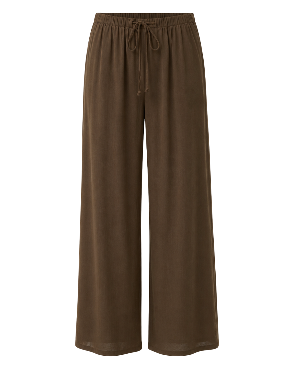 Women's Wide Leg Pants – Elastic Waist Relaxed Fit Trousers