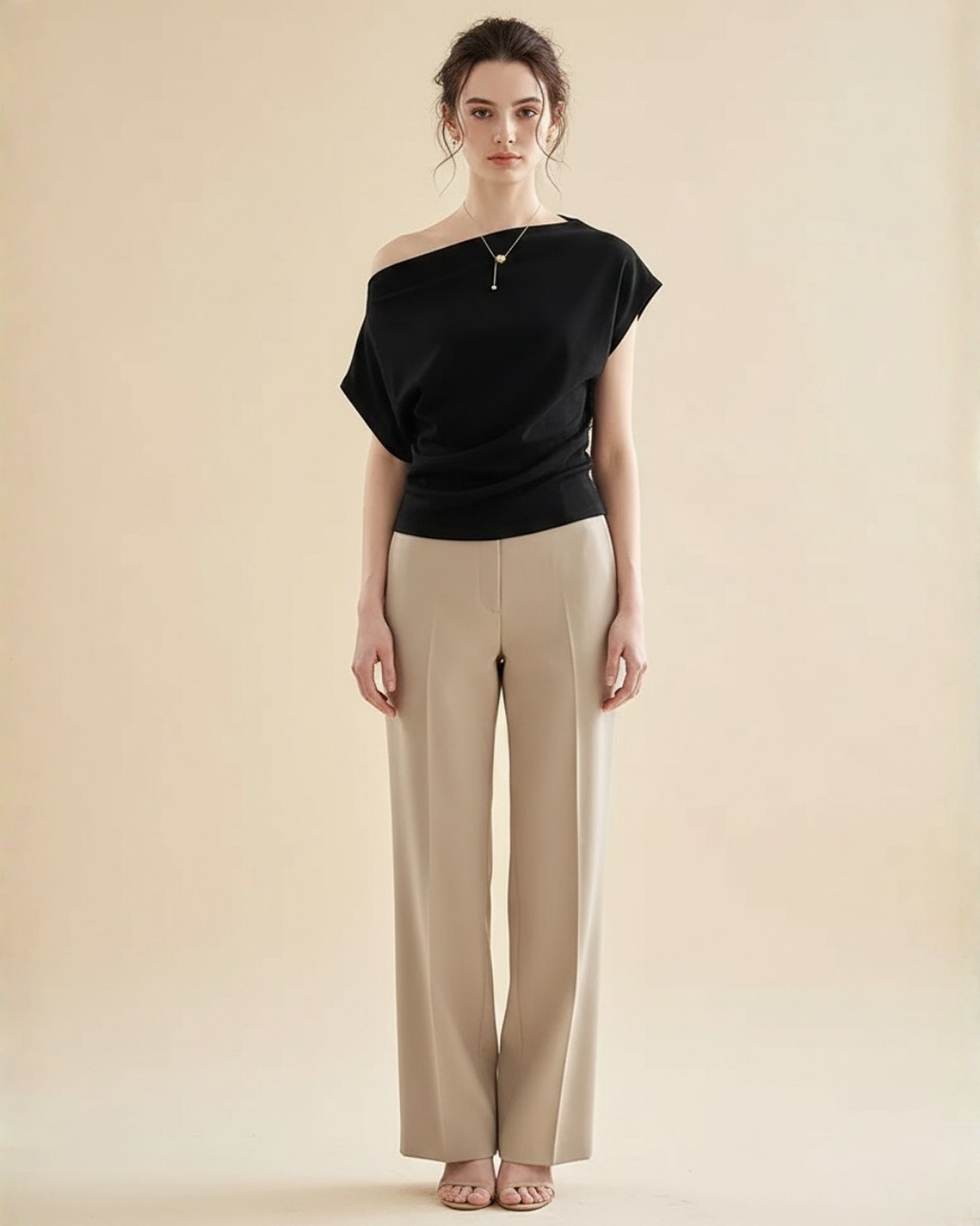 Women's Off-Shoulder Top – Elegant Relaxed Fit Blouse