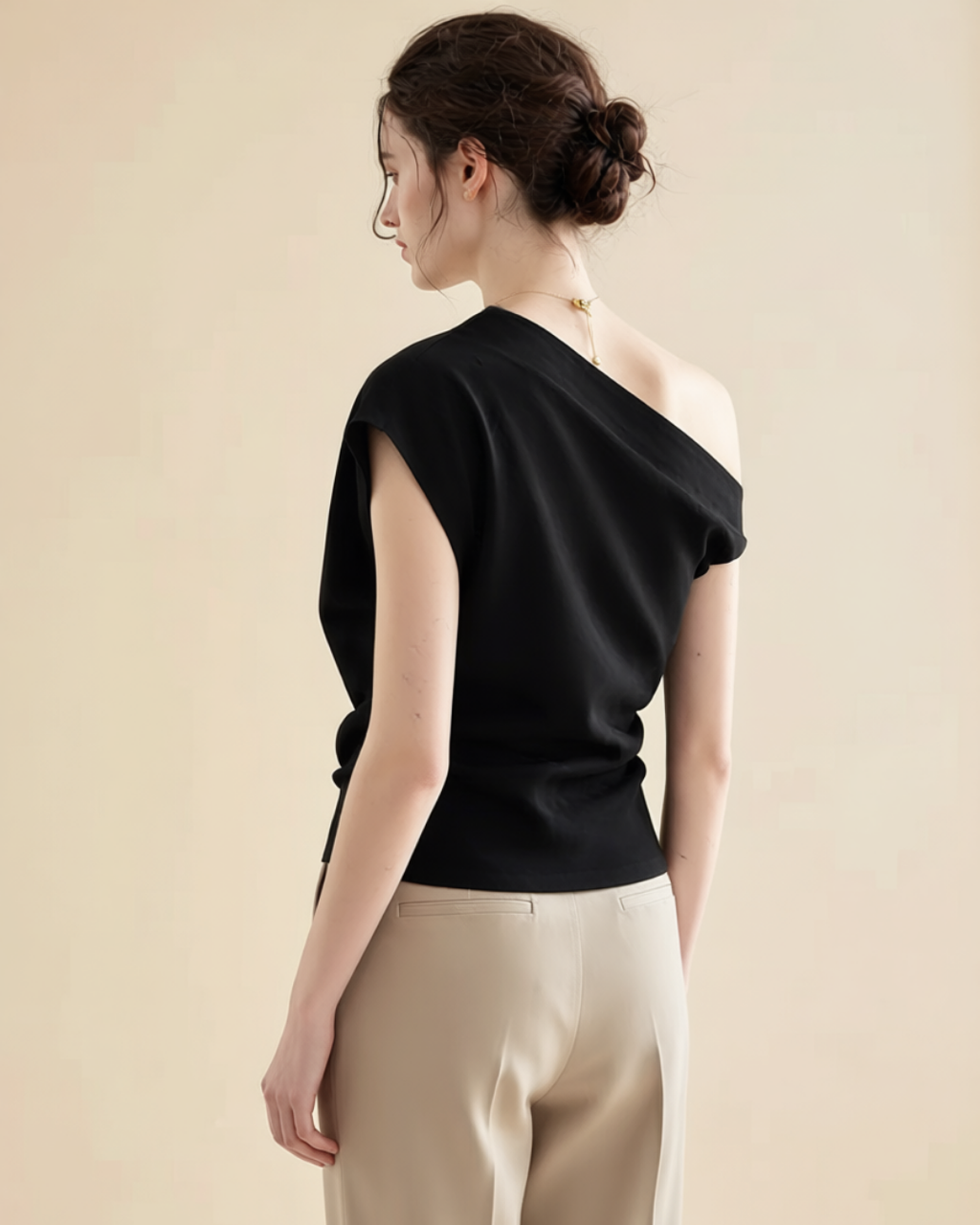 Women's Off-Shoulder Top – Elegant Relaxed Fit Blouse