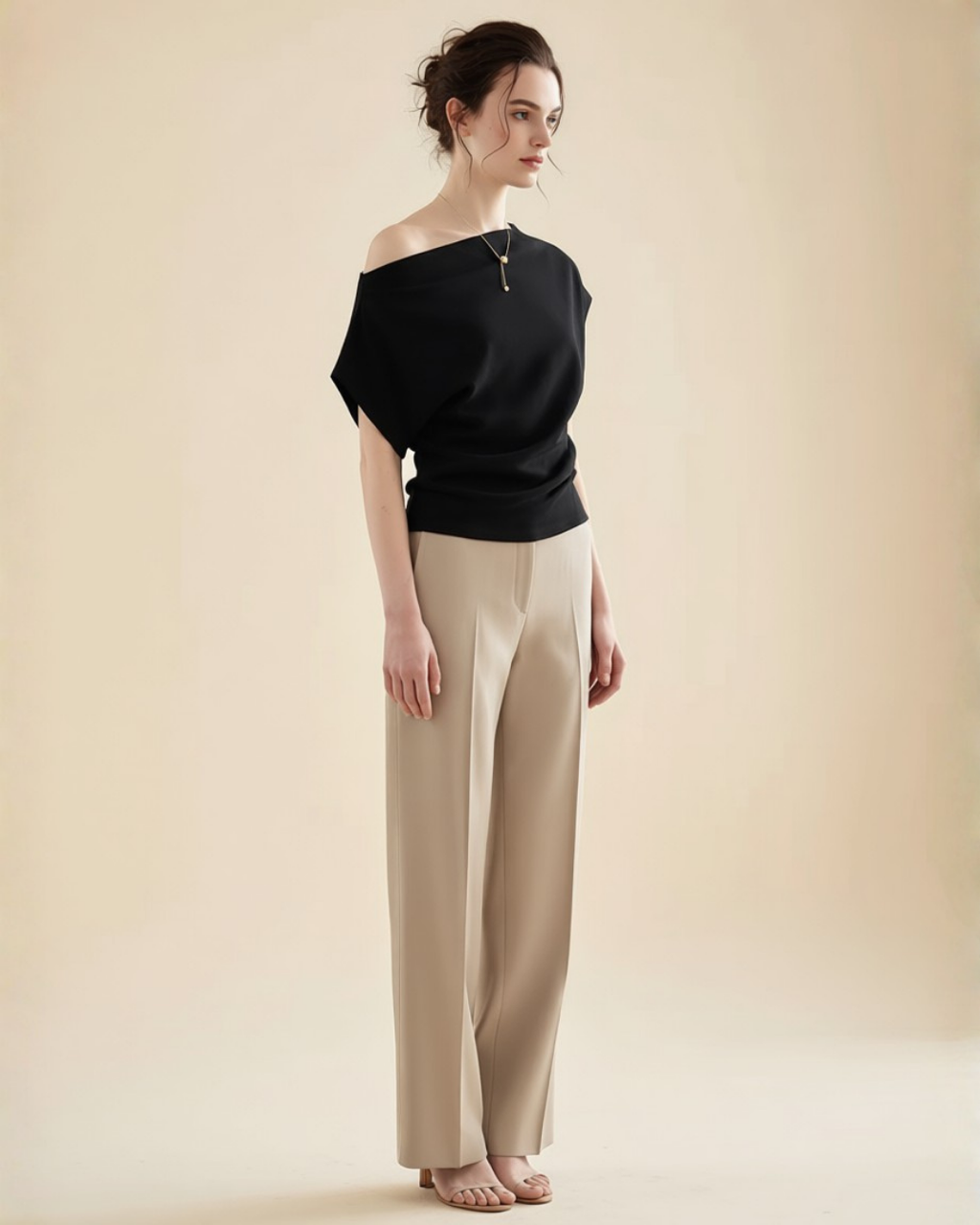 Women's Off-Shoulder Top – Elegant Relaxed Fit Blouse